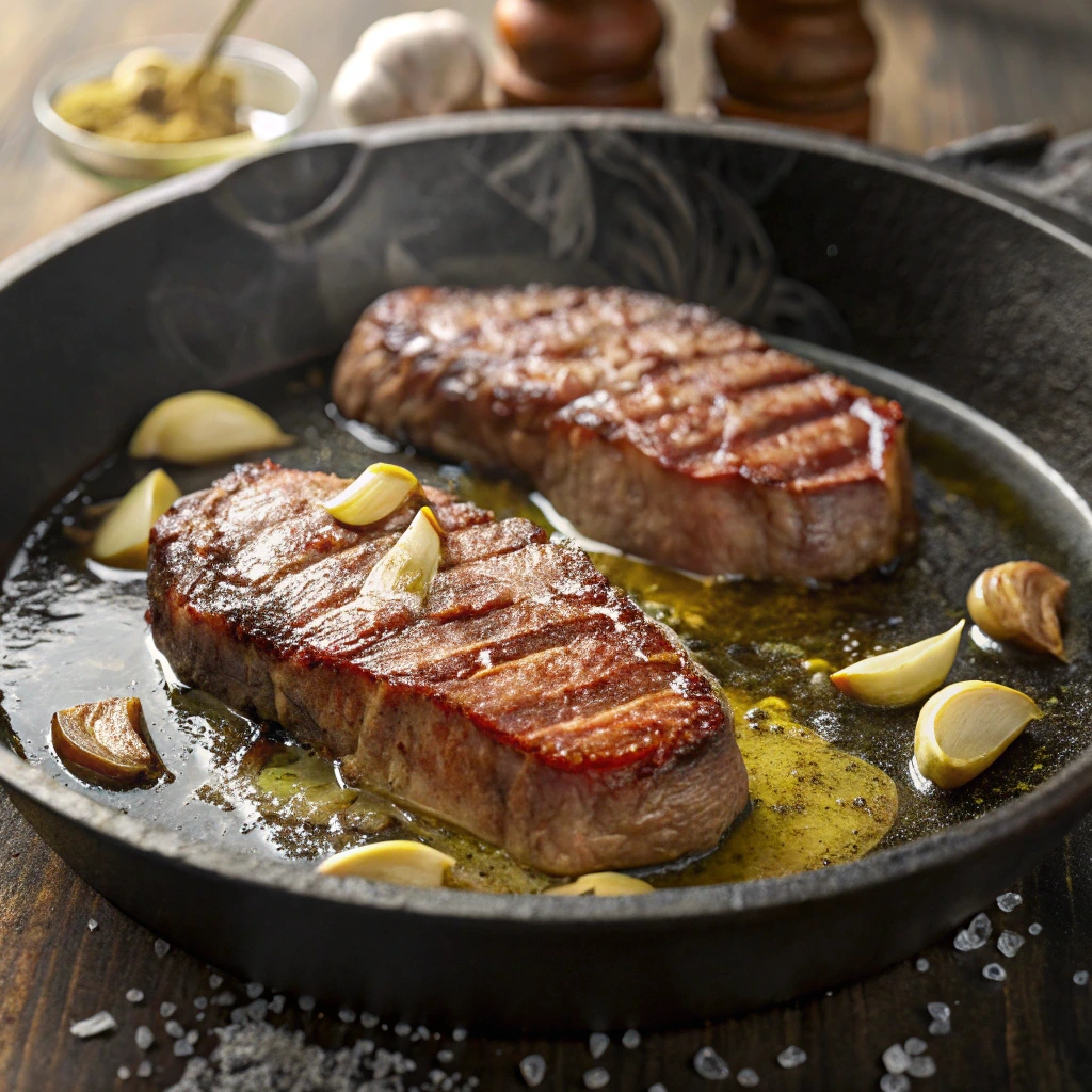 Juicy Steak and Roasted Potatoes with Homemade Chimichurri Sauce 4 Cook the Steak